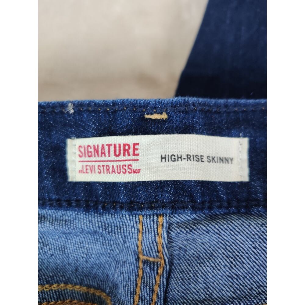 Levi Strauss Signature Jeans Women's Size 16M W33xL30 High Rise Skinny - Picture 2 of 6